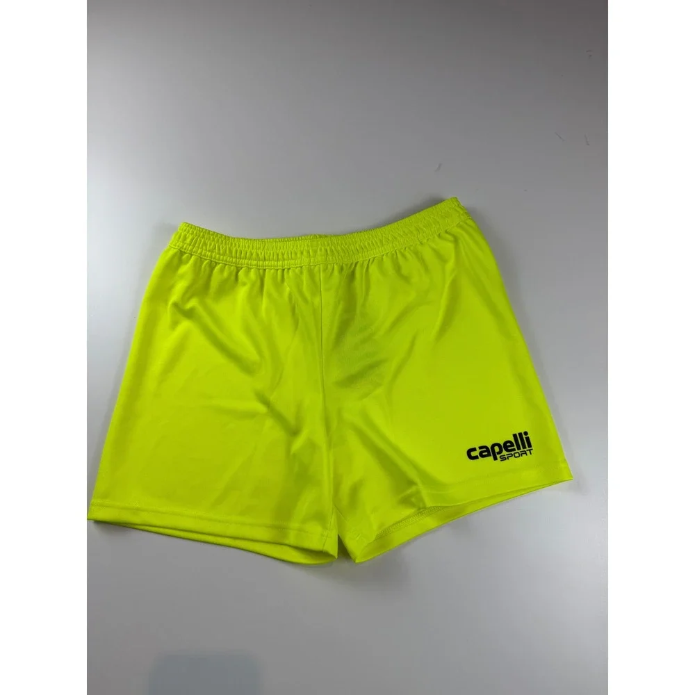 Capelli Sport Womens Small Neon Yellow CS-Dry Athletic Soccer Shorts NWT